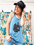 Load image into Gallery viewer, Chicken Mama Racer Tank- Denim (Pre-order)