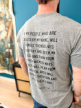 Load image into Gallery viewer, Heal Their Land Men’s Tee-Gun Metal Gray