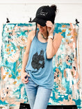 Load image into Gallery viewer, Chicken Mama Racer Tank- Denim (Pre-order)