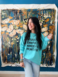 Load image into Gallery viewer, Hands Full, Heart Full Sweatshirt-Turquoise