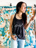 Load image into Gallery viewer, Loved Racer Tank- Black Marble (Pre-order)