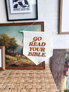 Go Read Your Bible - Canvas Pendant