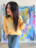 Load image into Gallery viewer, Jesus, Coffee, & Thrifting Sweatshirt- Sunshine