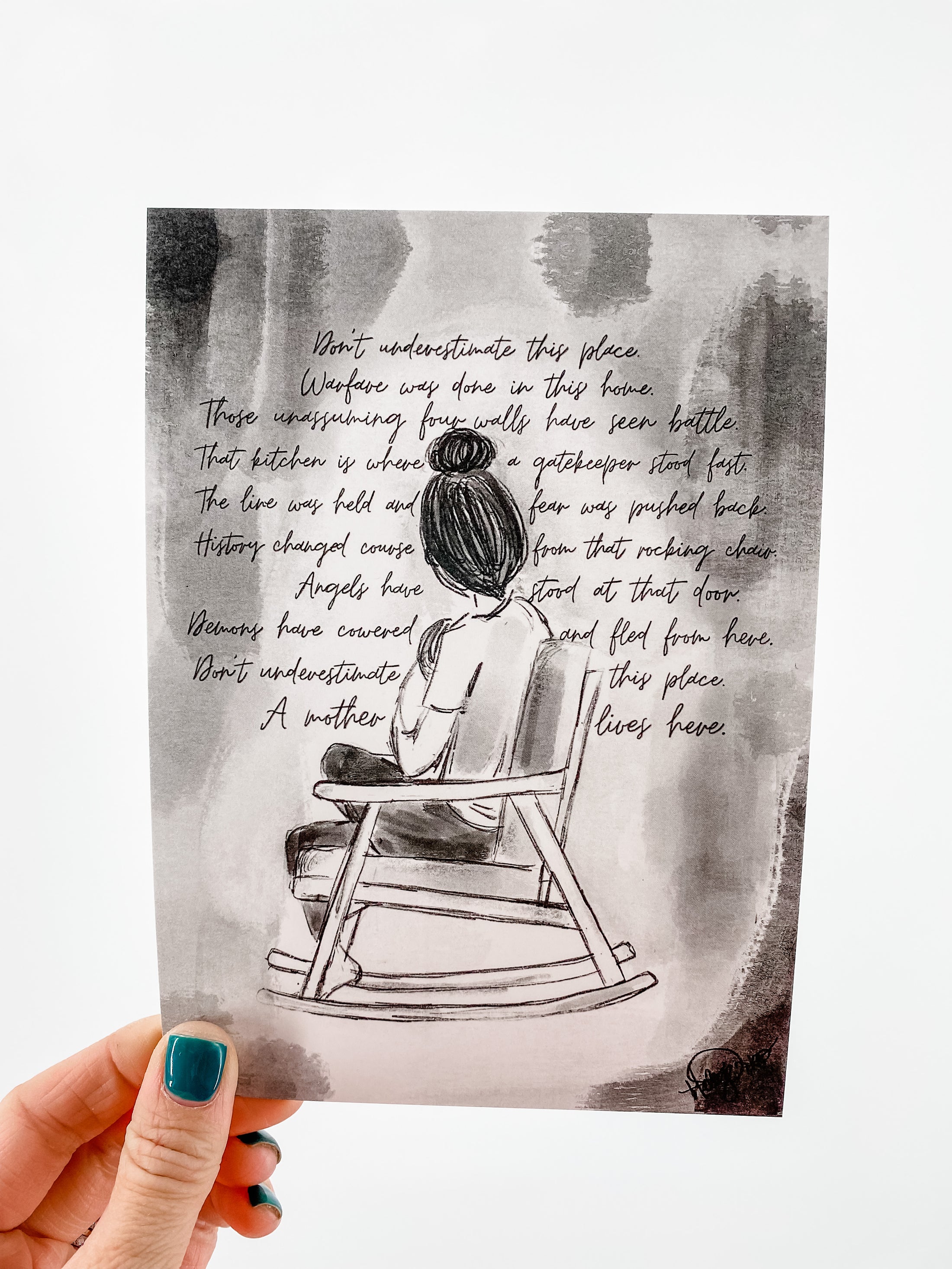 A Mother Lives Here Print