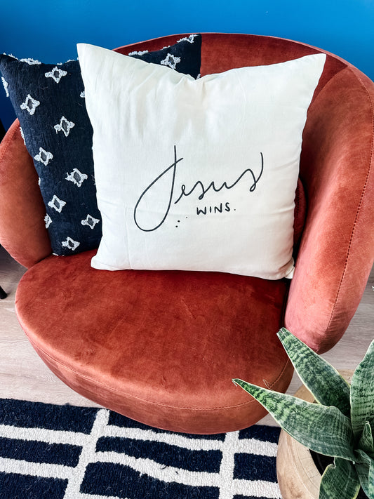 Jesus Wins - Throw Pillow