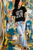 Load image into Gallery viewer, Darling You Are Art- Black/Cream Ringer (Pre-order)
