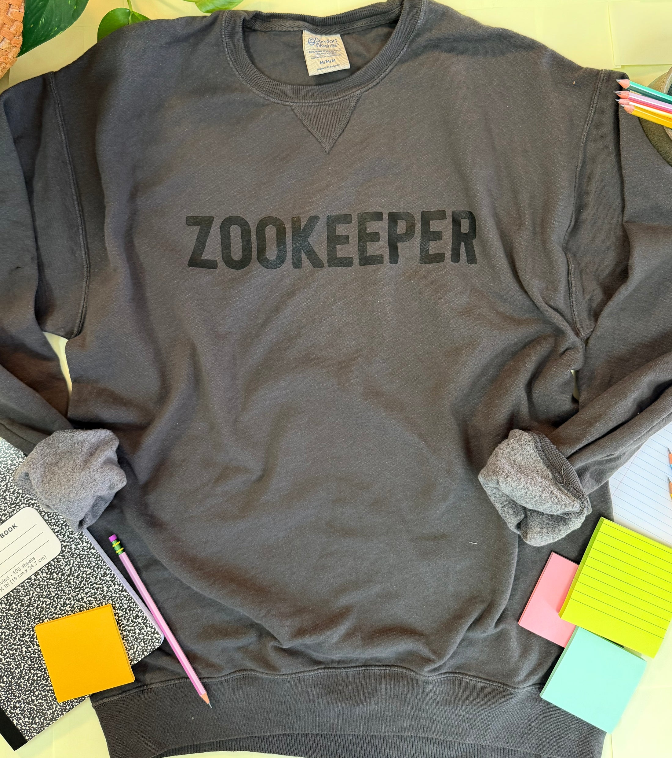 Zookeeper Sweatshirt-Ash