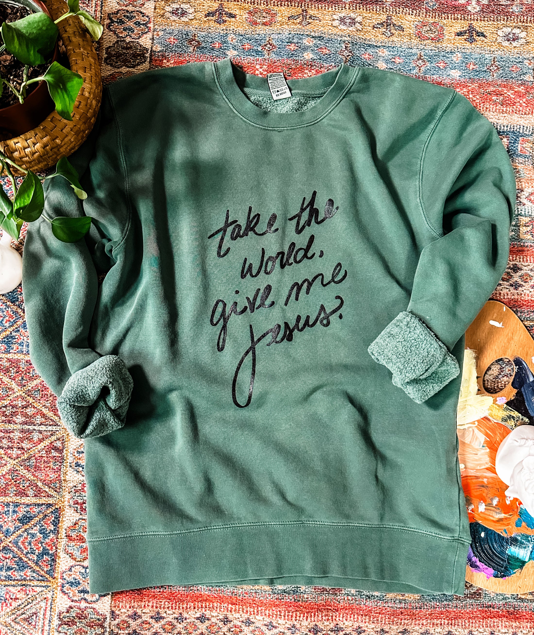 Give Me Jesus Sweatshirt- Pine