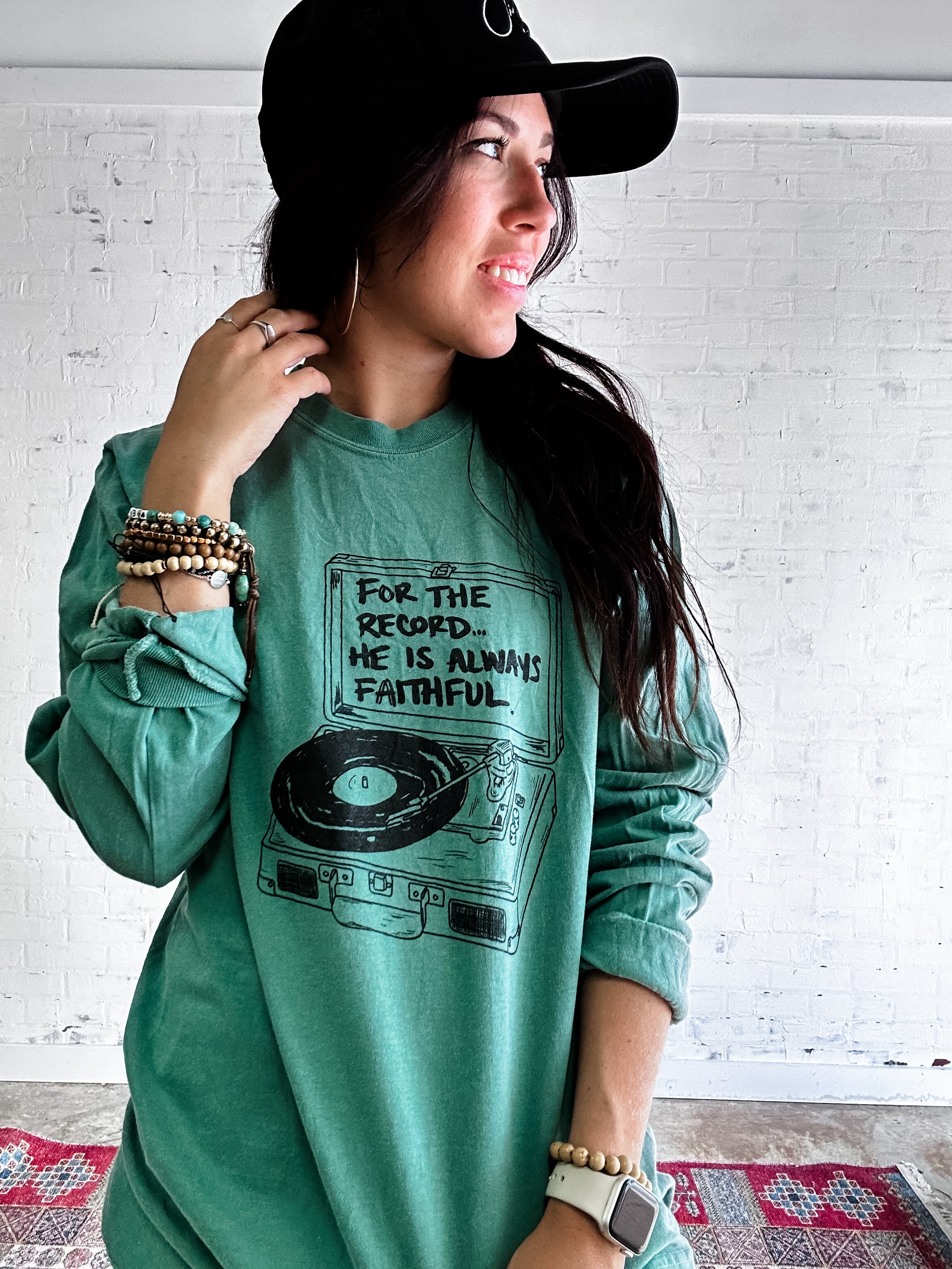 For The Record Long Sleeve-Cypress