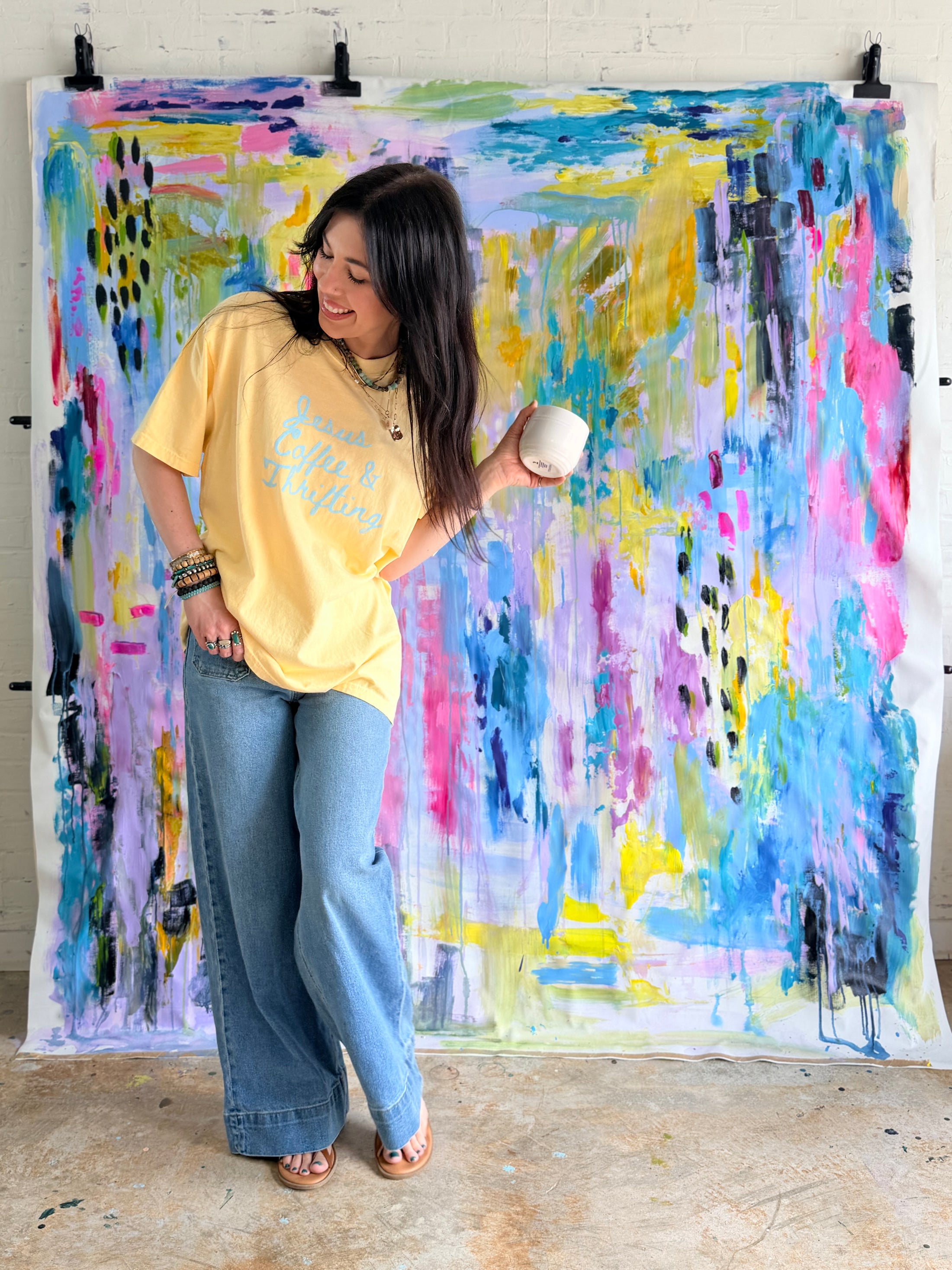 Jesus, Coffee & Thrifting- Lemon