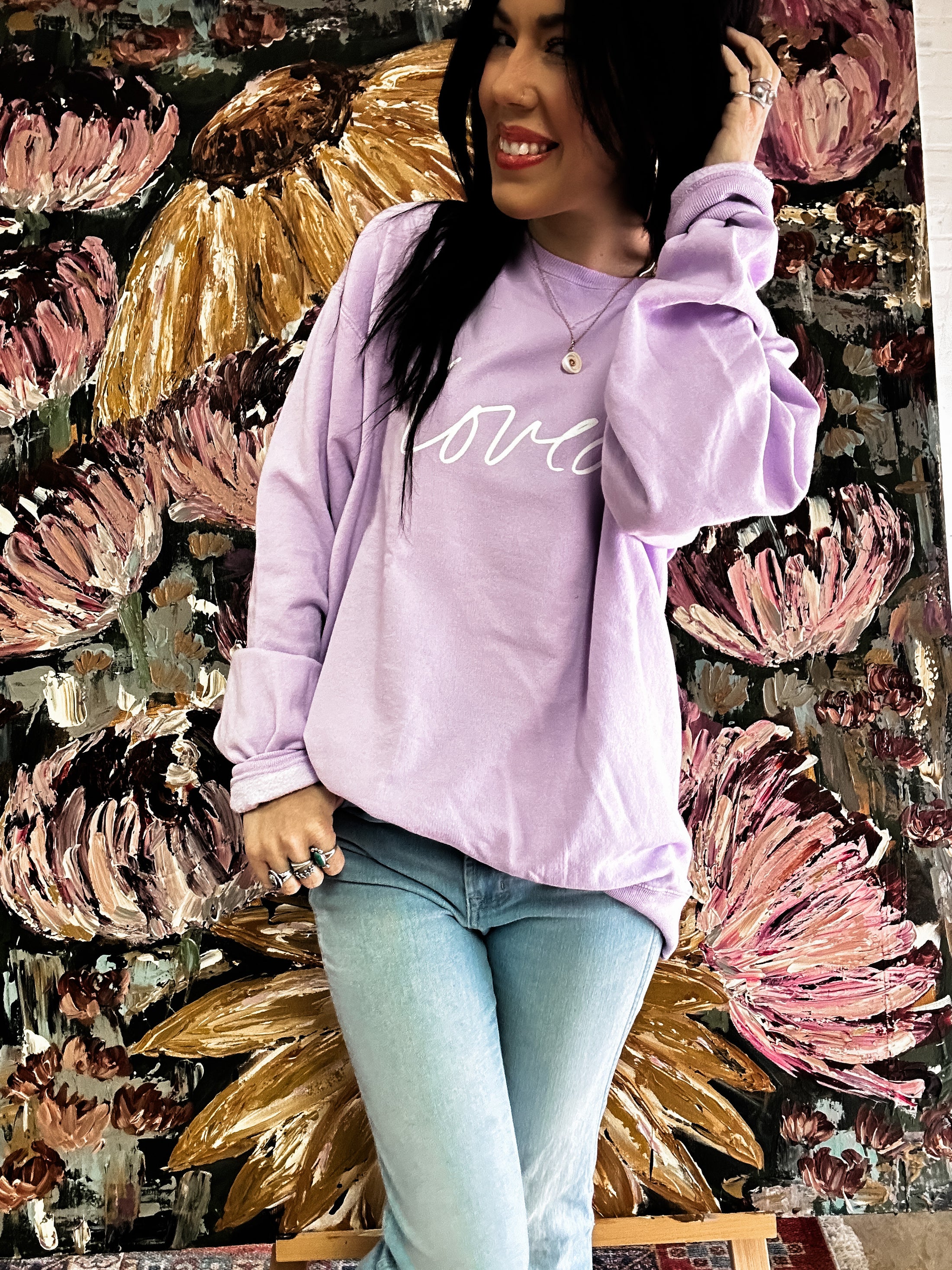 Loved Sweatshirt-Orchid