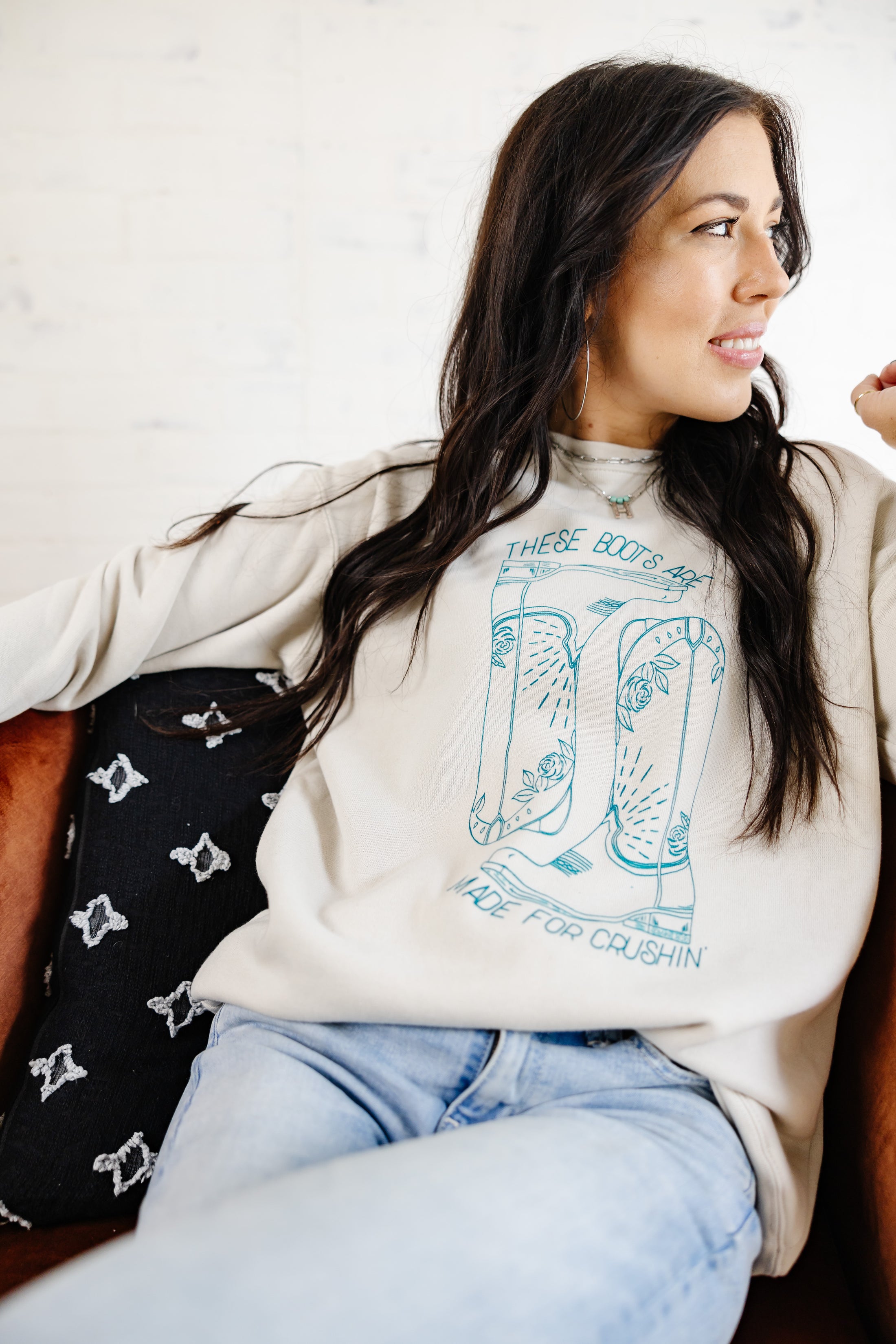 These Boots Sweatshirt- Wheat