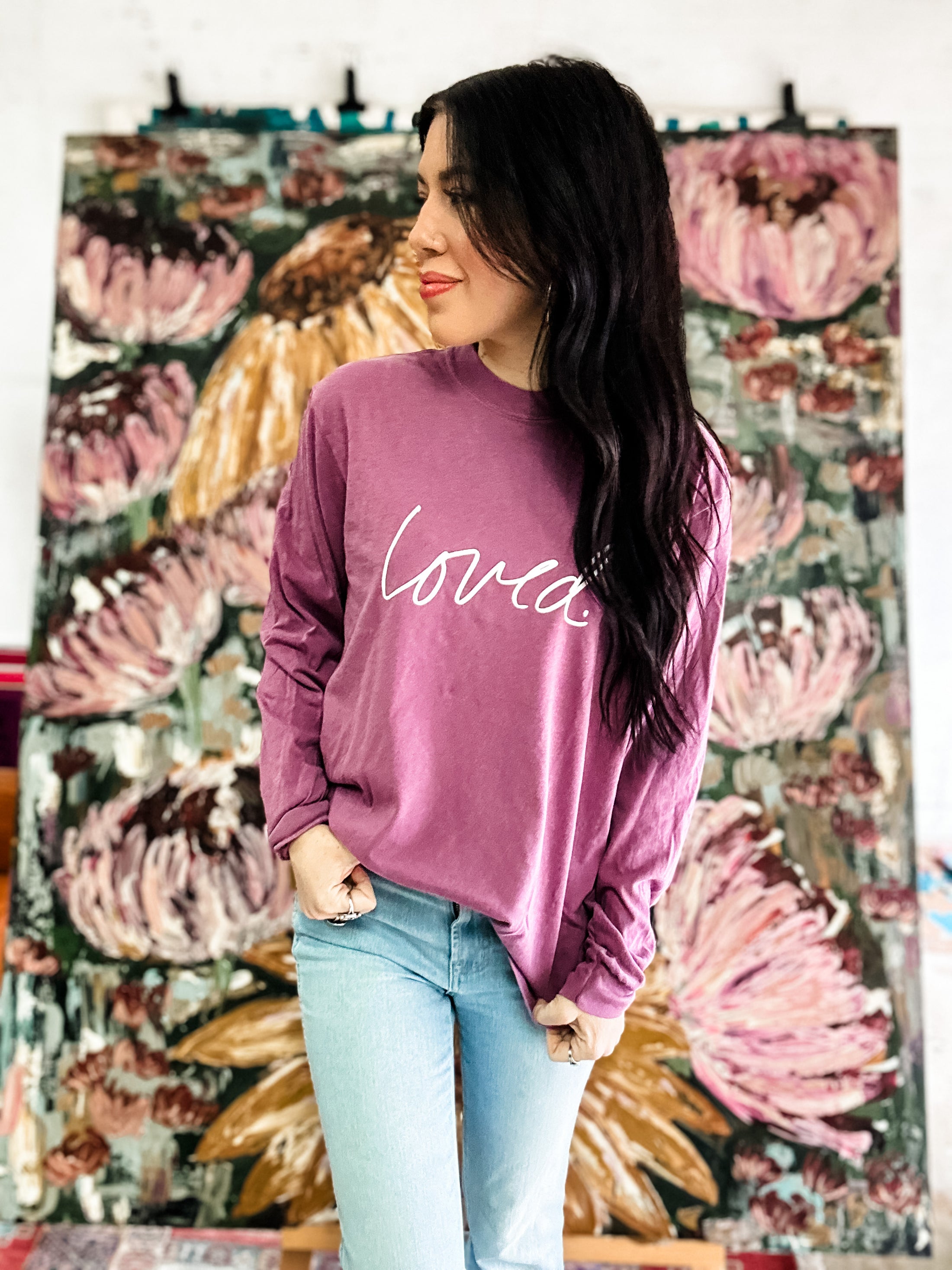 Loved Long Sleeve-Berry