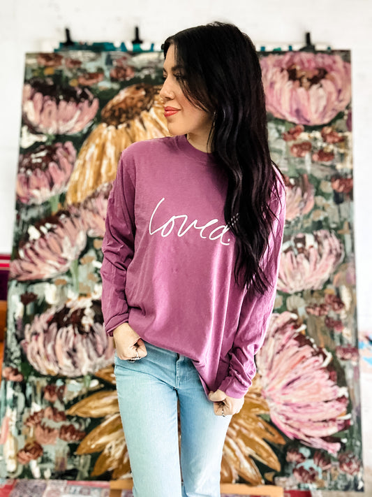 Loved Long Sleeve-Berry