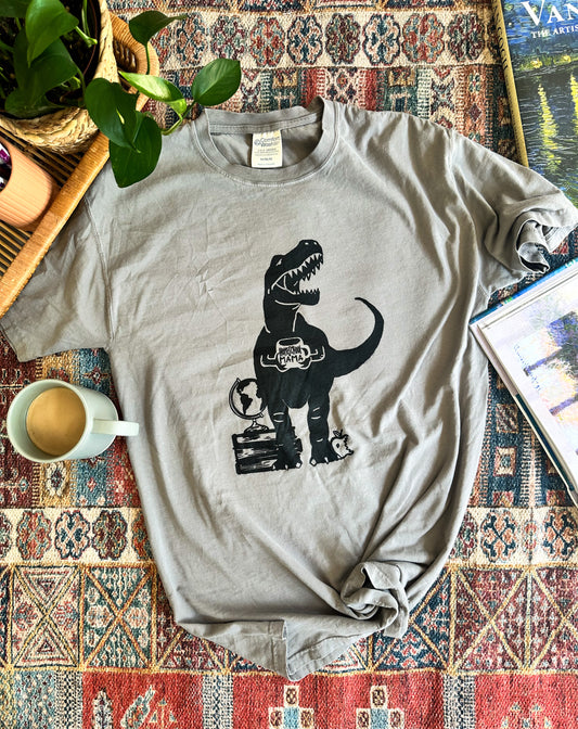 Homeschool Mamasaurus Short Sleeve - Grey