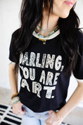 Load image into Gallery viewer, Darling You Are Art- Black/Cream Ringer (Pre-order)
