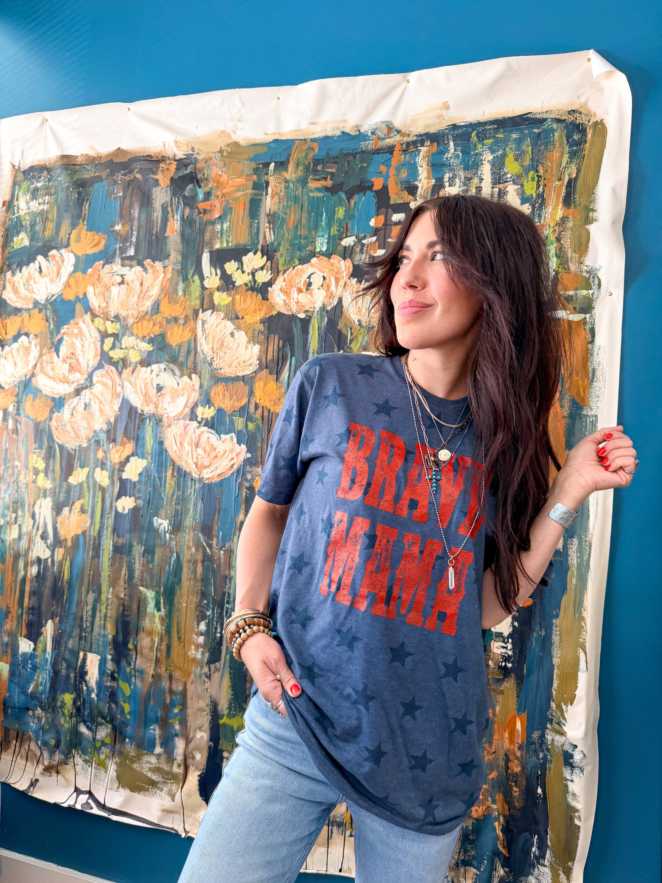 American Brave Mama-Blue Star
