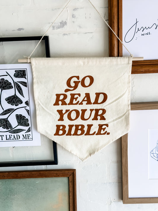 Go Read Your Bible - Canvas Pendant