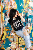 Load image into Gallery viewer, Darling You Are Art- Black/Cream Ringer (Pre-order)
