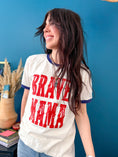Load image into Gallery viewer, American Brave Mama-Blue Ringer Tee

