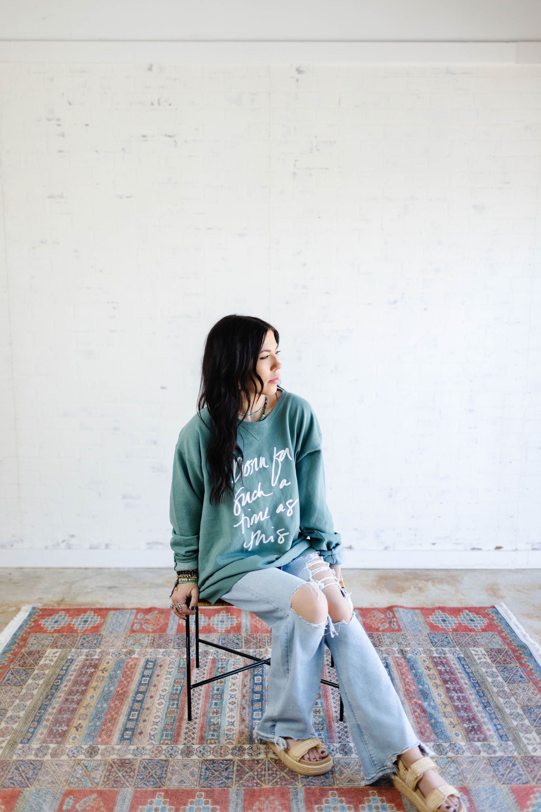 Born For Such a Time Sweatshirt- Ocean