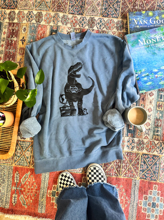 Homeschool Mamasaurus Sweatshirt-Denim