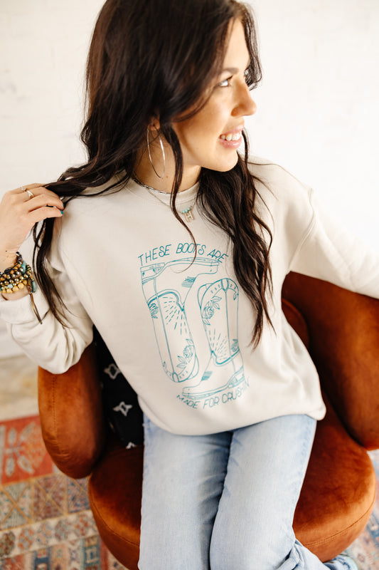 These Boots Sweatshirt- Wheat
