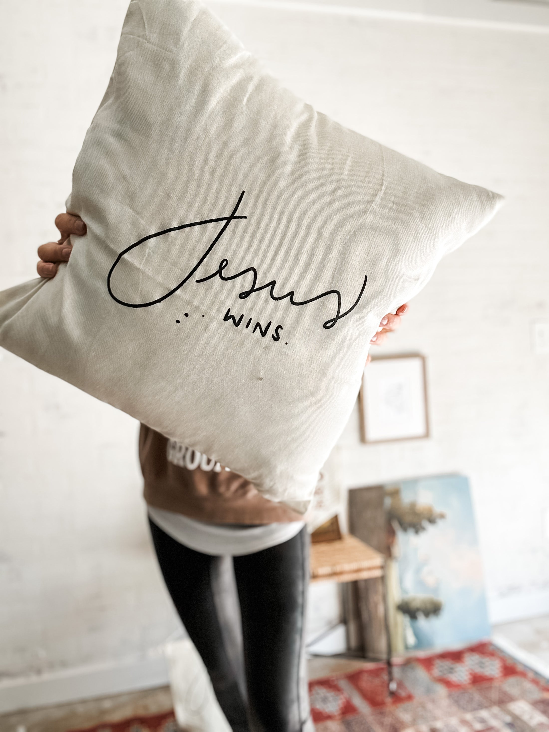 Jesus Wins - Throw Pillow