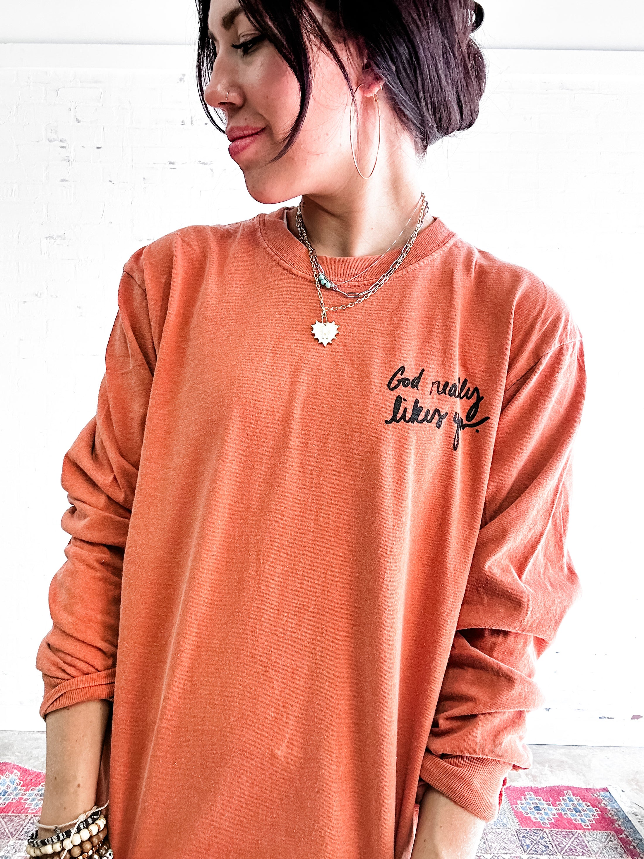 God Really Likes You Long Sleeve-Spice