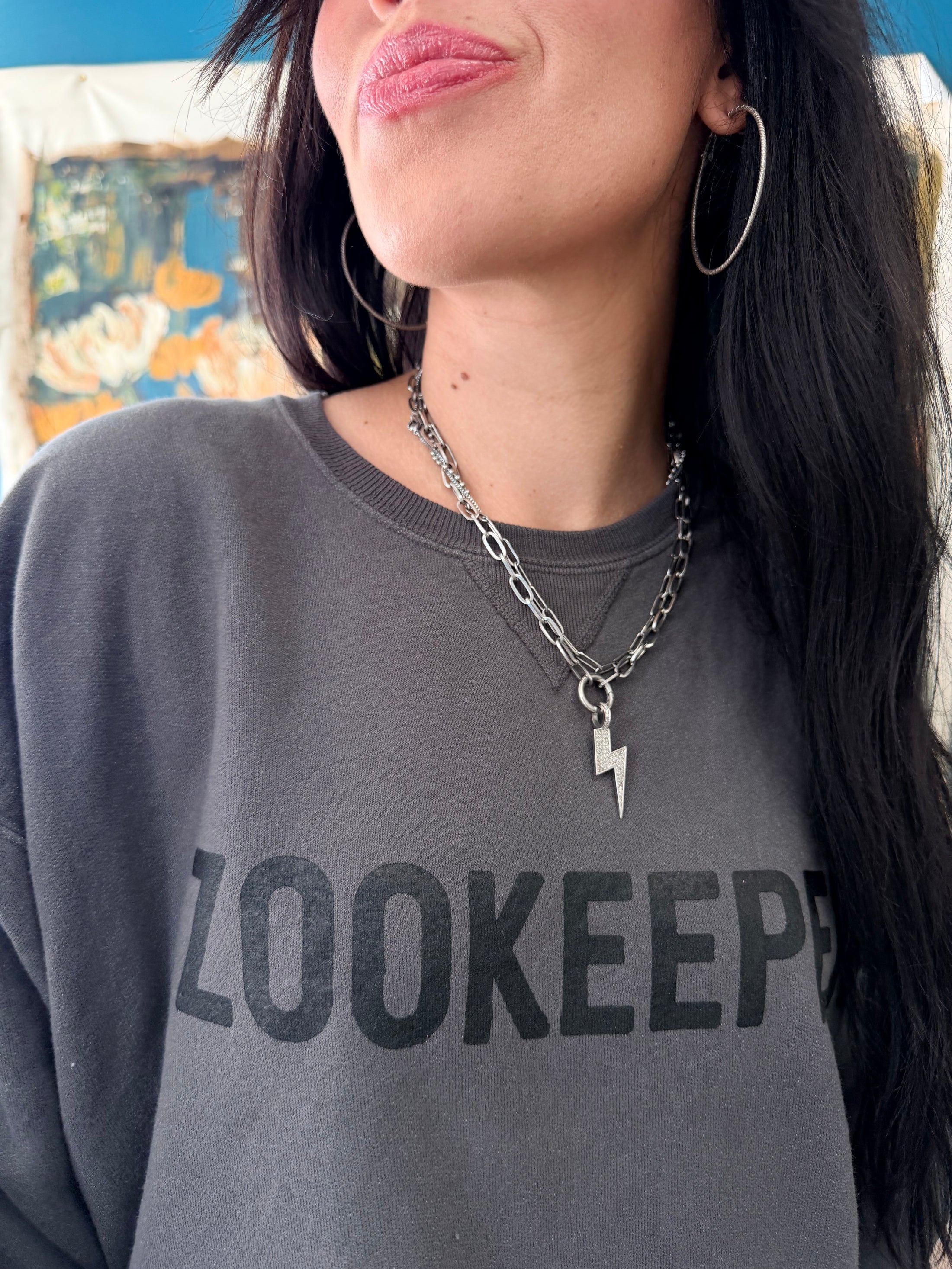 Zookeeper Sweatshirt-Ash