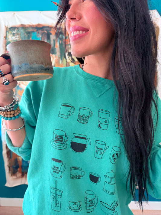 Teacher Fuel Sweatshirt-Green Tee