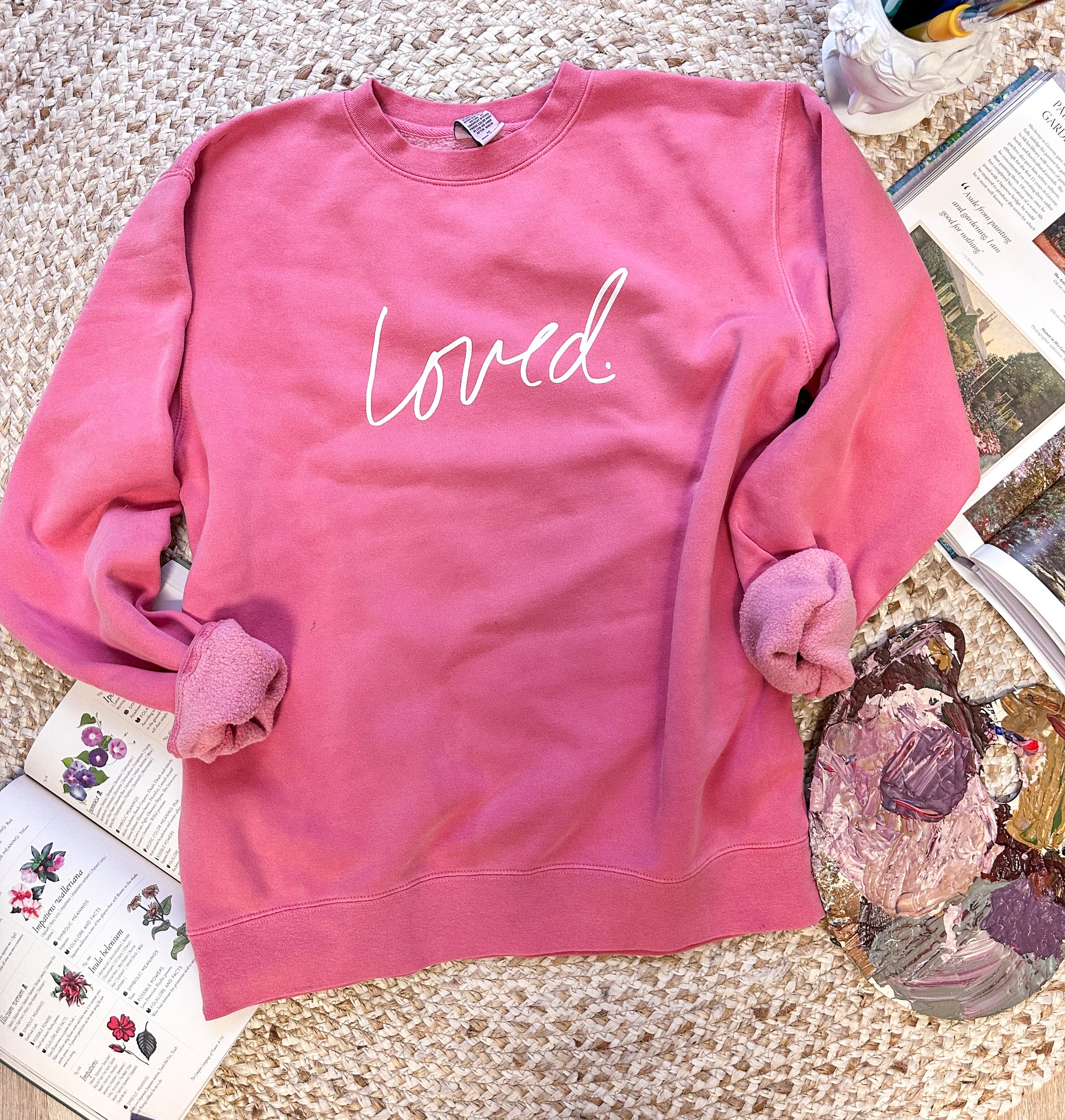 Loved Sweatshirt-Strawberry