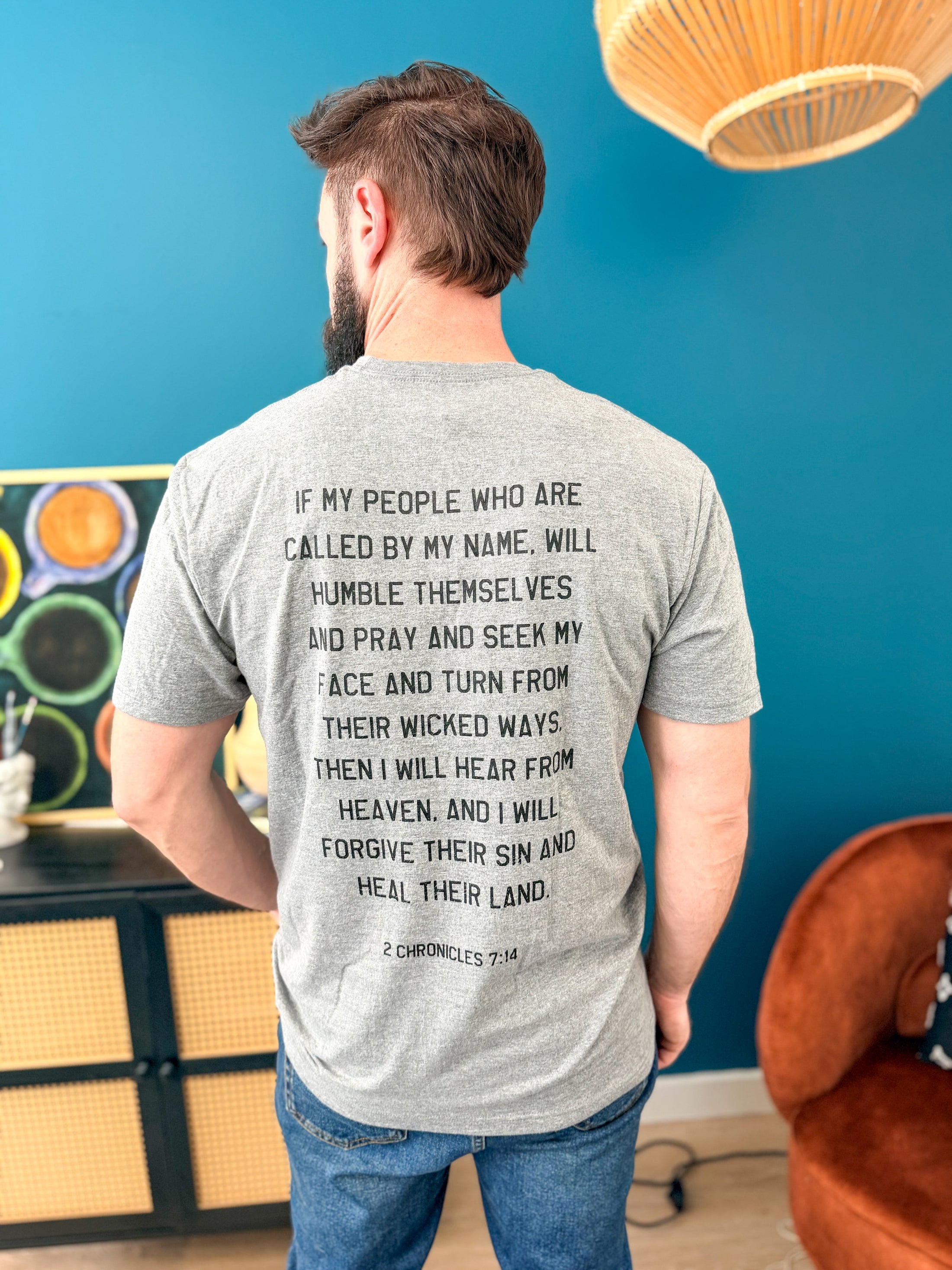 Heal Their Land Men’s Tee-Gun Metal Gray