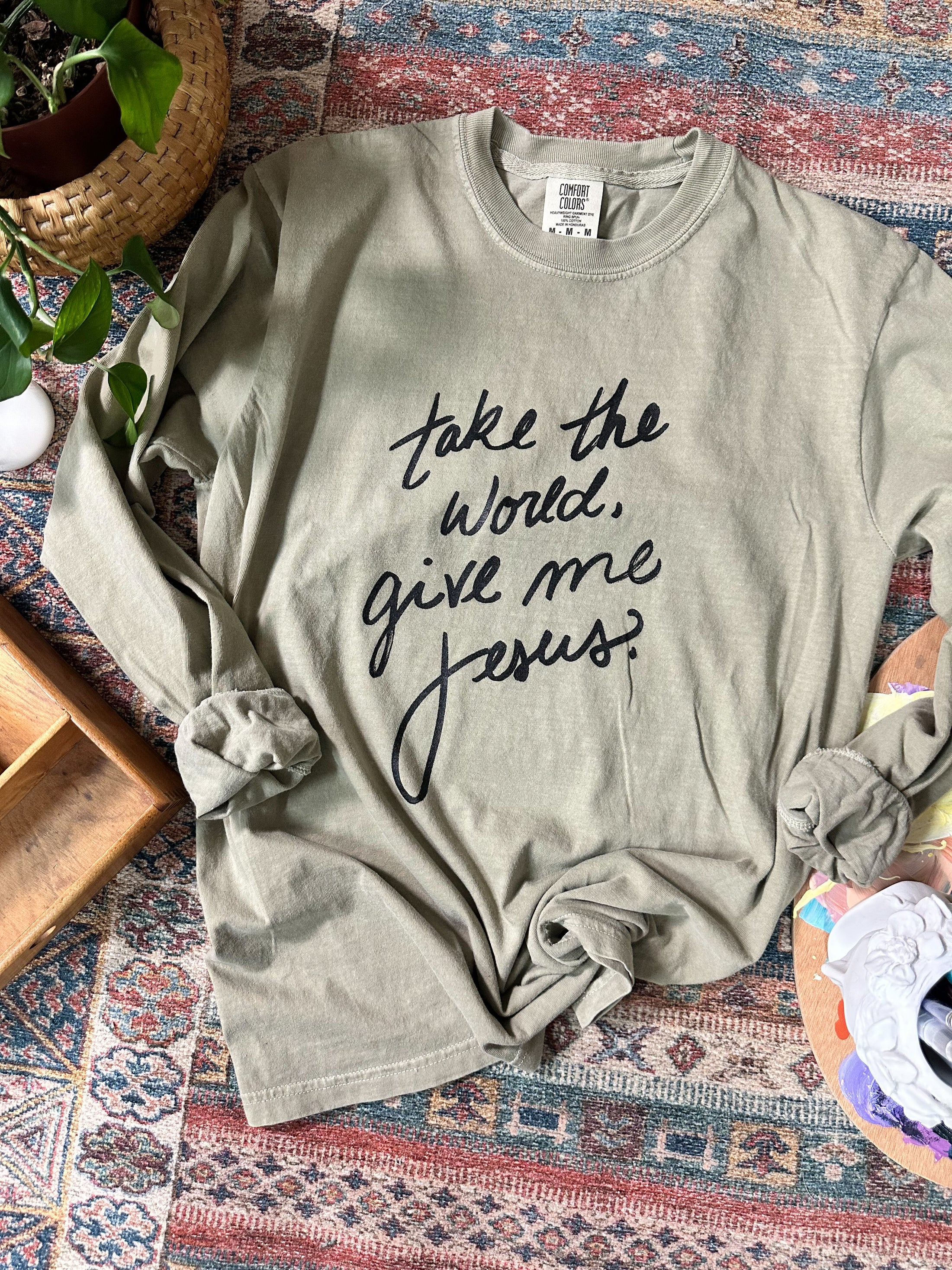 Give Me Jesus Long Sleeve- Khaki