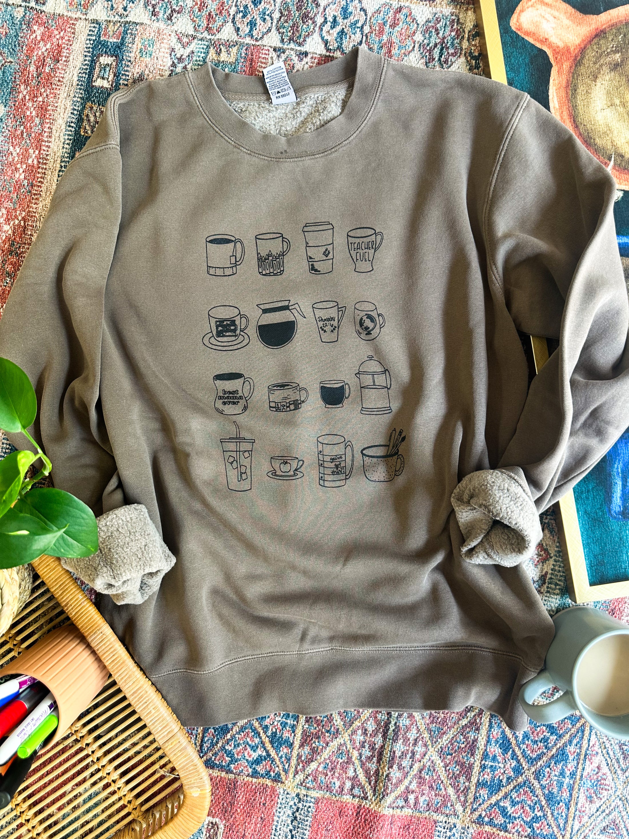 Teacher Fuel Sweatshirt-Cappuccino