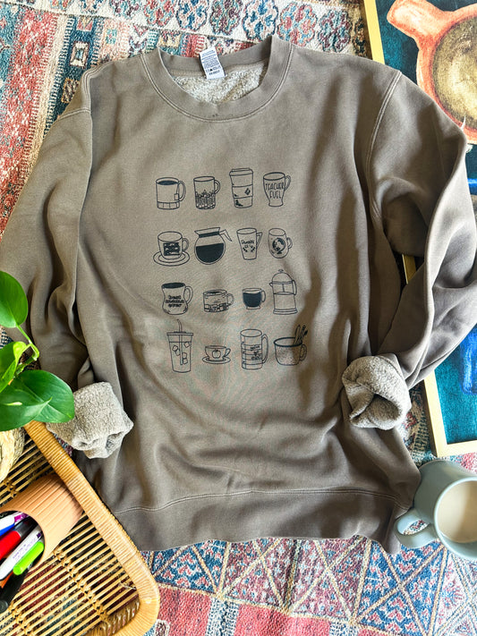 Teacher Fuel Sweatshirt-Cappuccino