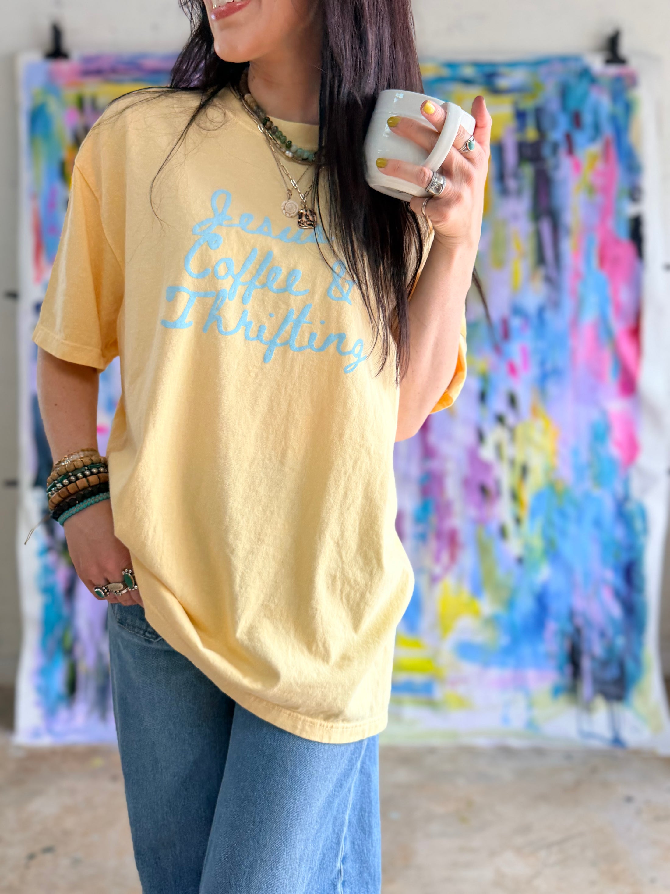 Jesus, Coffee & Thrifting- Lemon