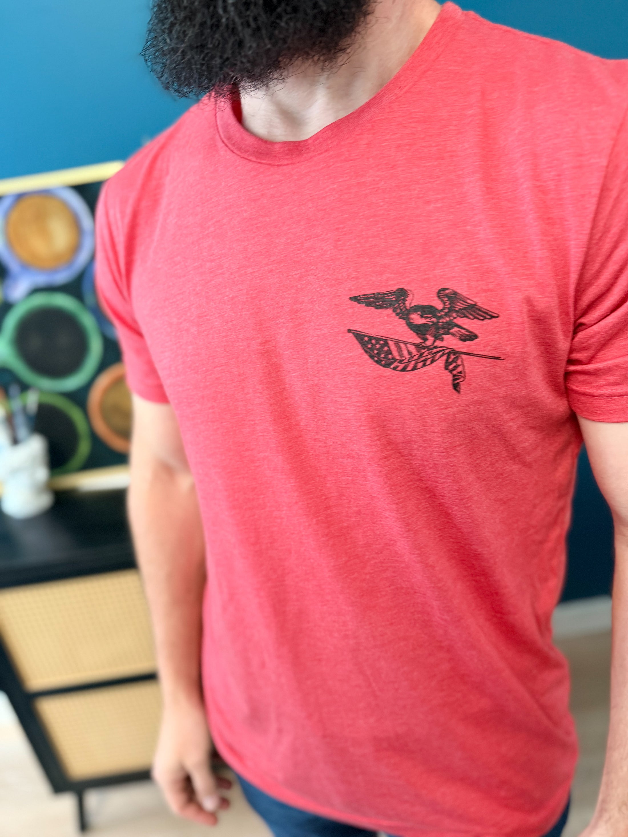 Heal Their Land Men’s Tee- Spangled Red