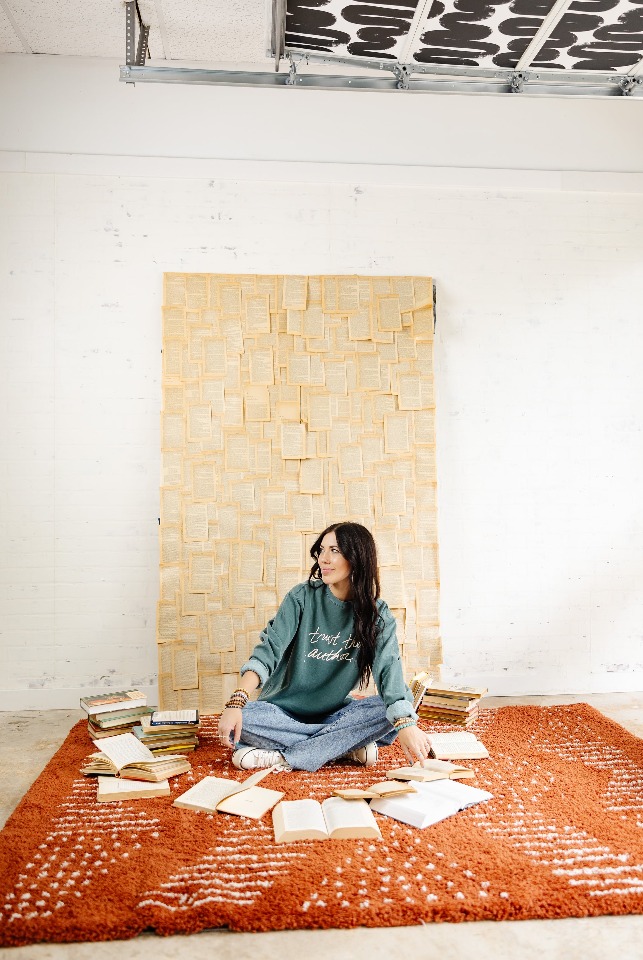 Trust the Author Sweatshirt-Evergreen