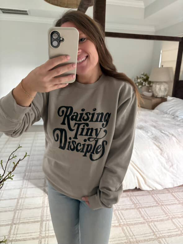 Raising Tiny Disciples Sweatshirt-Stone