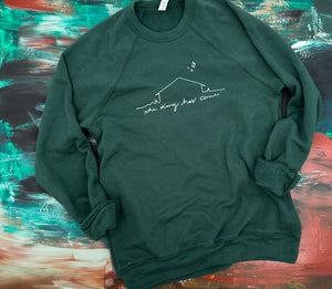 Christmas Sweatshirt / The King Has Come - Cranberry & Evergreen