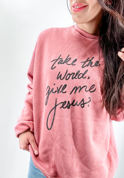 Give Me Jesus Sweatshirt - Mauve