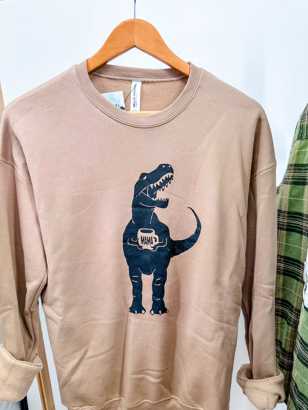 Mamasaurus Sweatshirt- Tan