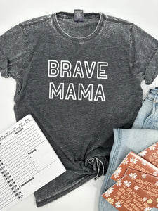 Brave Mama-Acid Wash Black