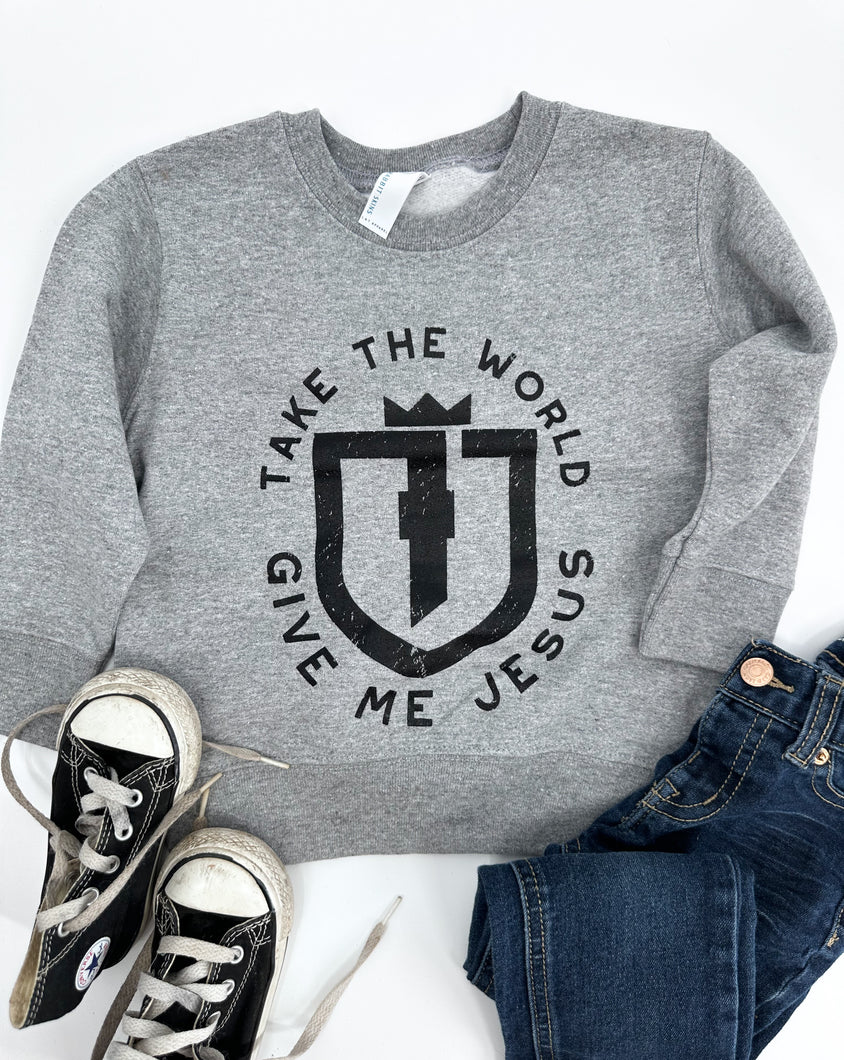 Give Me Jesus Kids Sweatshirt - Grey