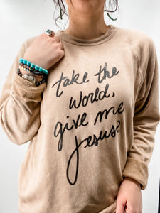 Give Me Jesus Sweatshirt - Tan